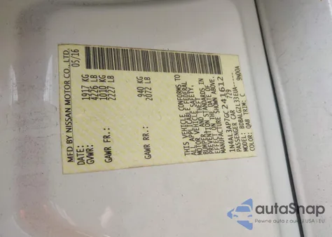 2016 Nissan Altima 2.5 S from USA, damaged, VIN 1N4AL3AP7GC241612